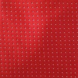 IKE BEHAR RED POLKA DOT SILK COTTON BLEND TIE 3 3/8" BY 60"